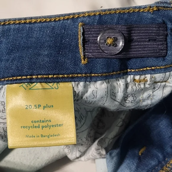 Thereabouts Girls Dip Dye High Rise Jean Shortie Shorts Plus Size 2XL/20.5 - Picture 8 of 11